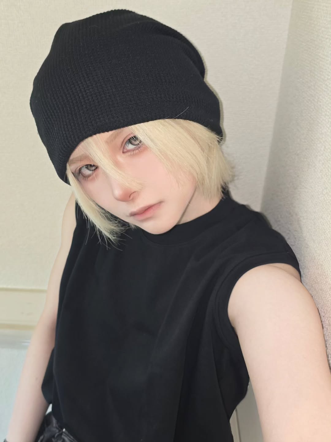 [Wonababi] インナーが見えない Tシャツ 首元も脇も小さめ ノースリーブ タンクトップ 上質コットン素材