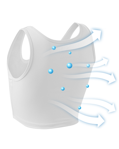 Wonababiナベシャツ 竹繊維素材（白、ファスナー無し）