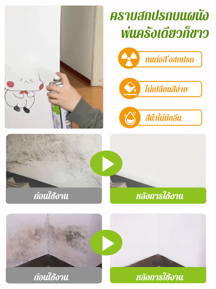 สีทาภายในบ้านแบบสเปรย์รีโนเวทสีขาวที่เป็นมิตรต่อสิ่งแวดล้อม