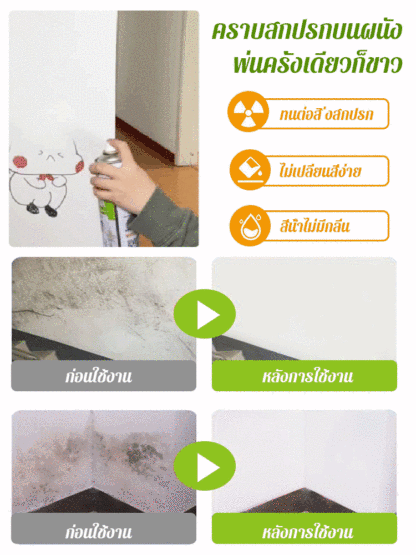 สีทาภายในบ้านแบบสเปรย์รีโนเวทสีขาวที่เป็นมิตรต่อสิ่งแวดล้อม