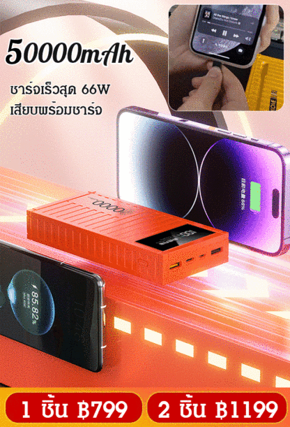 พาวเวอร์แบงค์ชาร์จไฟเร็ว 66W รุ่นใหม่