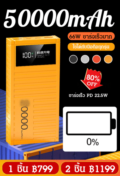พาวเวอร์แบงค์ชาร์จไฟเร็ว 66W รุ่นใหม่