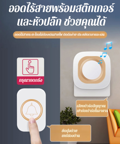 กริ่งประตูไร้สายผลิตไฟเอง