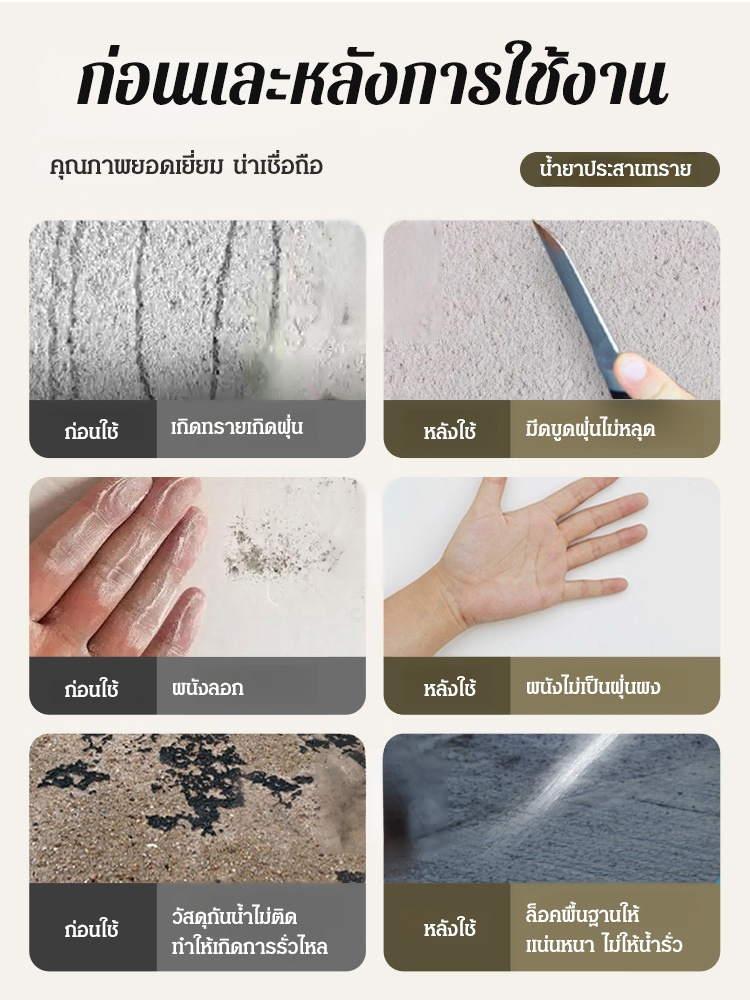 น้ำยาประสานทราย กันความชื้น สำหรับพื้นและผนัง