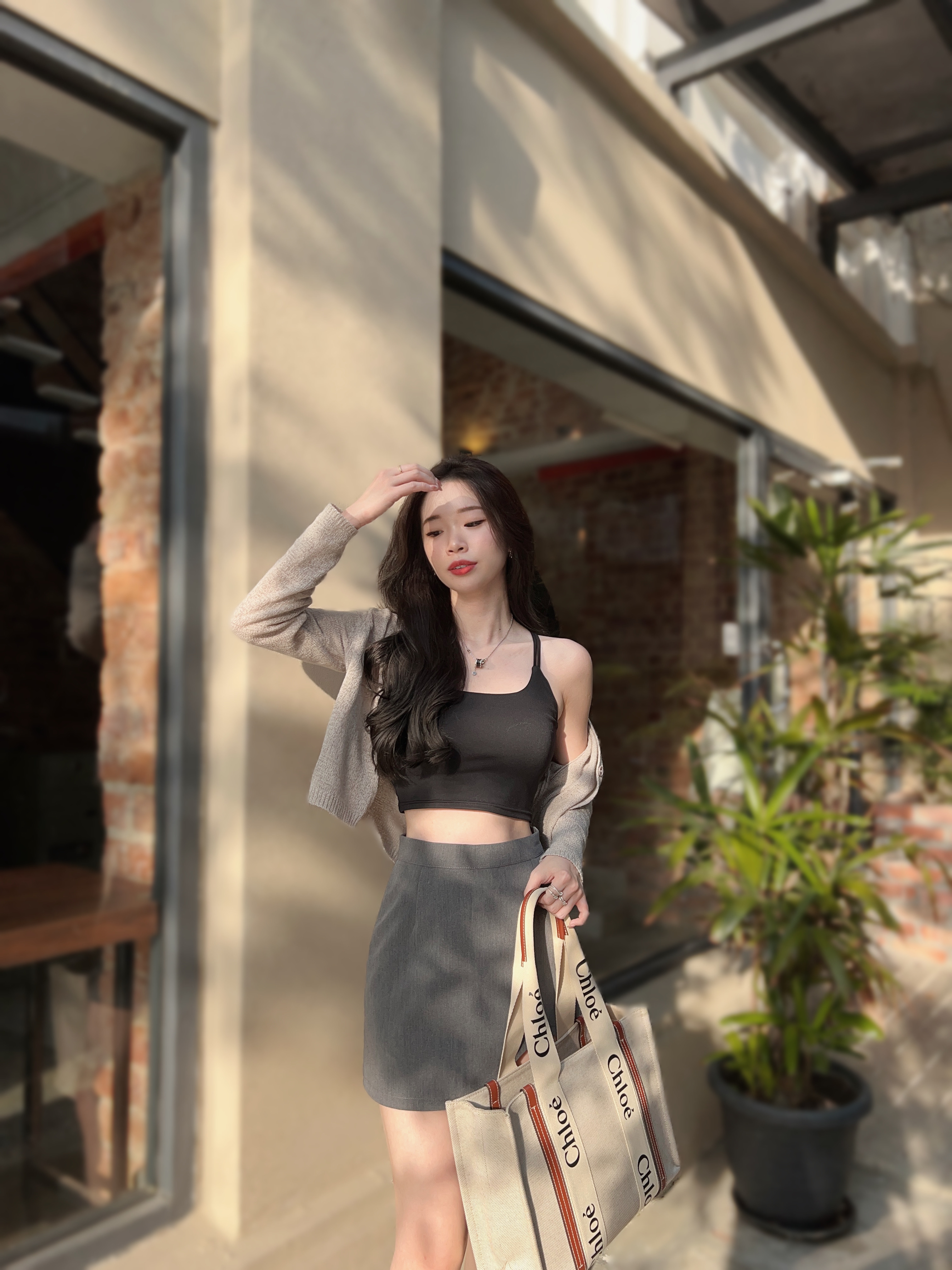 🇸🇬 MORIFIT Double Cross Black Bra Top