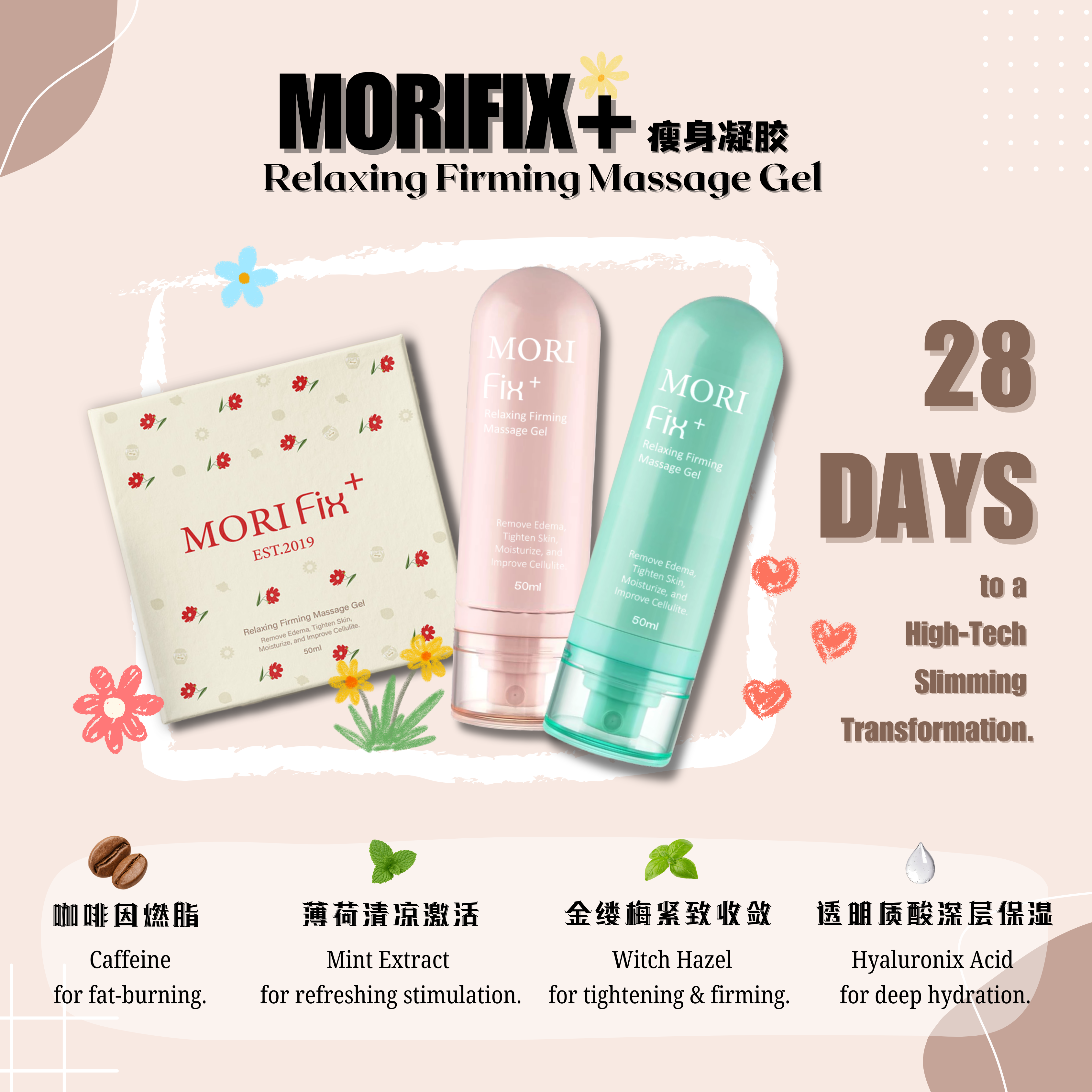 MORIFIX+ Relaxing Firming Massage Gel 冷干科技外用瘦身凝胶