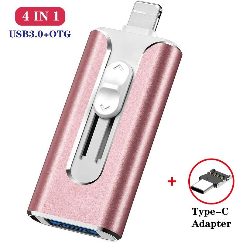 ฟลชไดร์ฟ USB ความจุ 1TB แบบพกพา 4 อิน 1