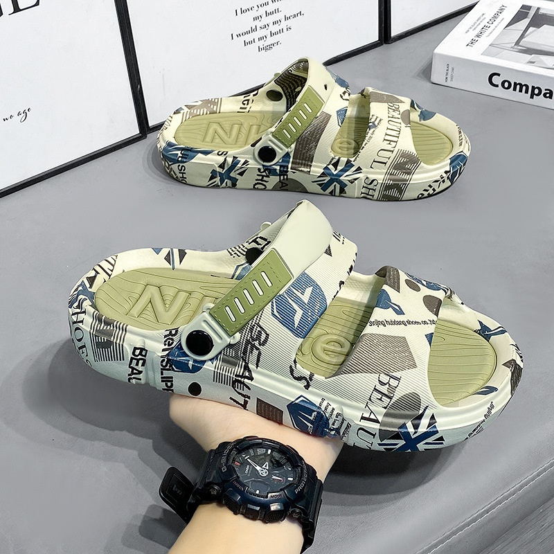 รองเท้าแตะชายกันลื่นที่แฟชั่นและลำเหมาะกับเดินชายหาด