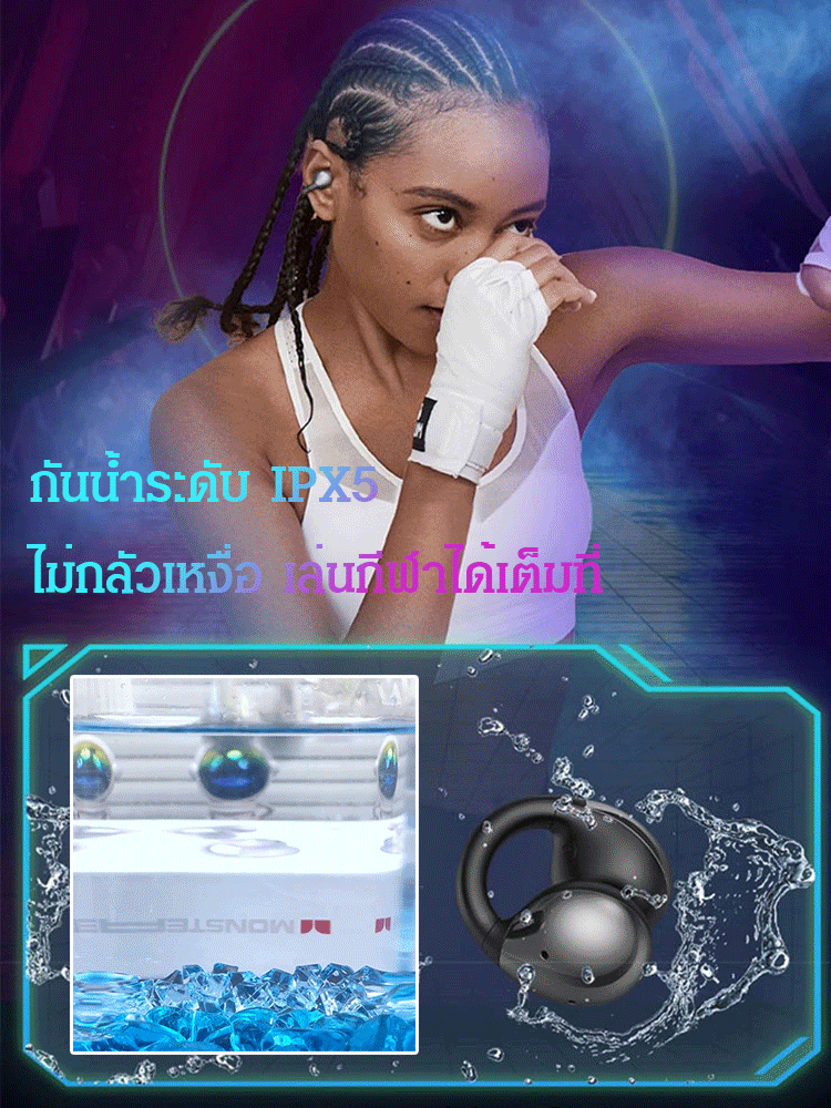 หูฟังบลูทูธไร้สายแบบหนีบหู