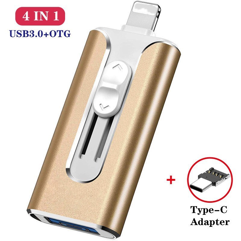 ฟลชไดร์ฟ USB ความจุ 1TB แบบพกพา 4 อิน 1