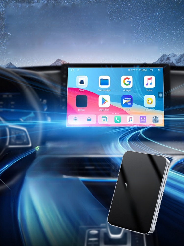 กล่อง CarPlay Ai Box 4K HD สำหรับติดตั้งในรถยนต์