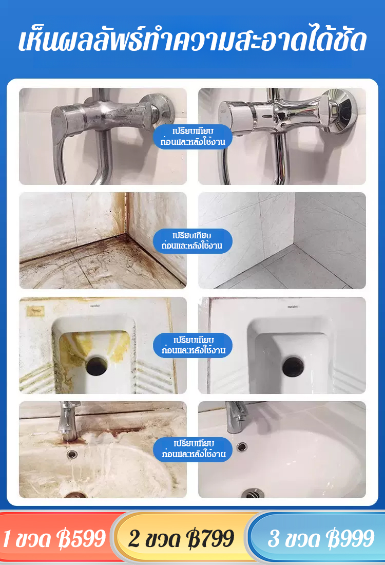 【ขจัดคราบสกปรกอย่างแรง】น้ำยาทำความสะอาดอเนกประสงค์