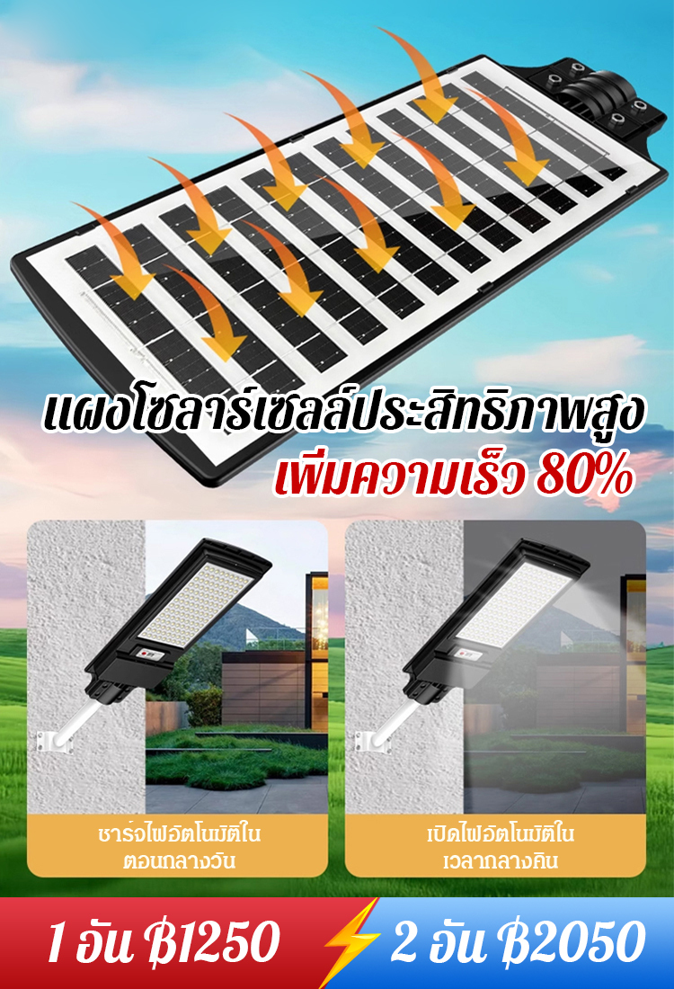 โคมไฟพลังงานแสงอาทิตย์กลางแจ้งรุ่นใหม่