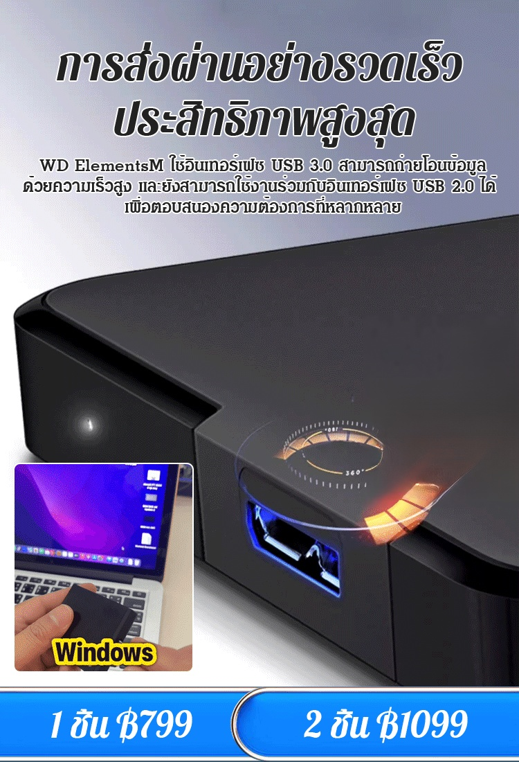 ฮาร์ดดิสก์แบบพกพา SSD ขนาดเล็ก องค์ประกอบใหม่ SE