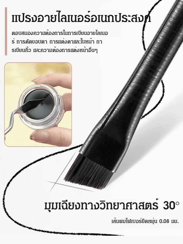 【แพ็ค 2 สี】อายไลเนอร์เนื้อเจลติดทนนานไม่เลอะ