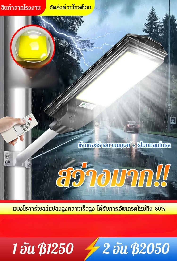 โคมไฟพลังงานแสงอาทิตย์กลางแจ้งรุ่นใหม่