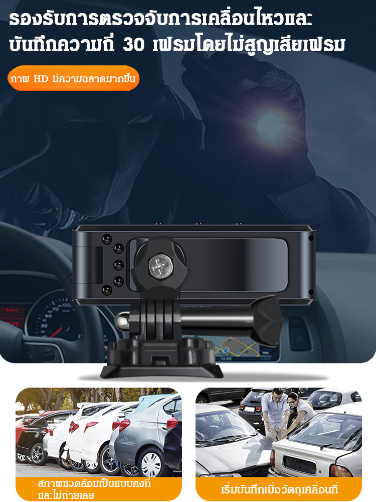 เครื่องบันทึกภาพอัดเสียงมีคลิปหนีบ ดูดด้วยแม่เหล็ก พร้อมหน้าจอ