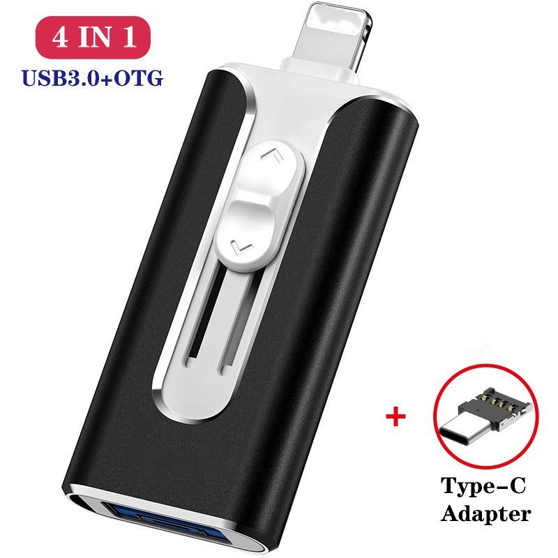 ฟลชไดร์ฟ USB ความจุ 1TB แบบพกพา 4 อิน 1