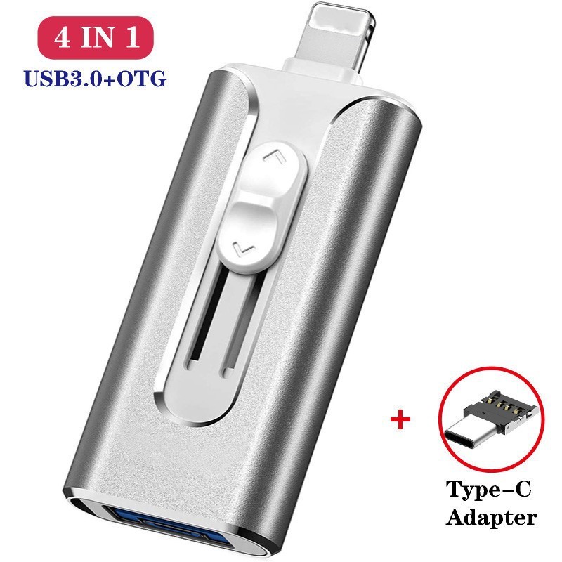 ฟลชไดร์ฟ USB ความจุ 1TB แบบพกพา 4 อิน 1
