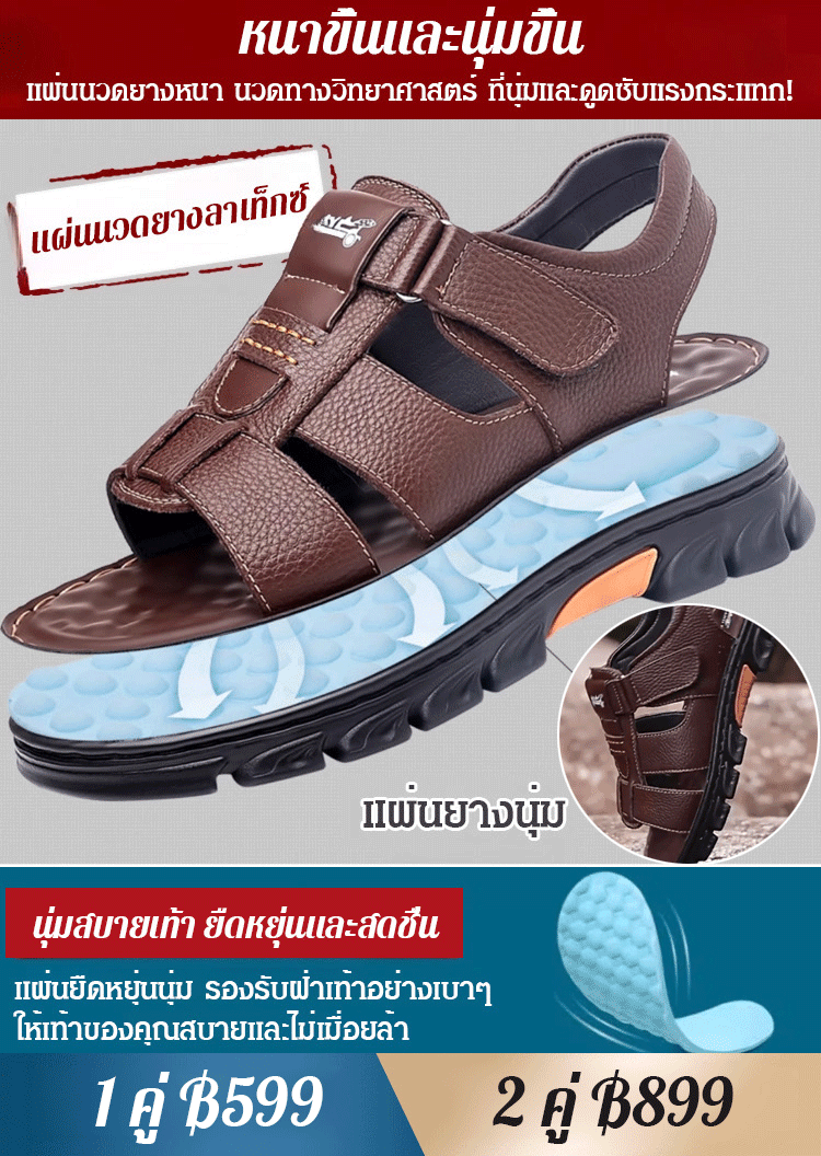 รองเท้าแตะรัดส้นผู้ชายกันลื่น