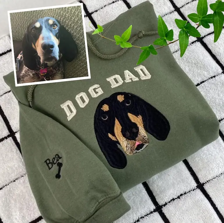 🔥Hot Sale🔥漫画風ペットの肖像画が入ったカスタム刺繍スウェット