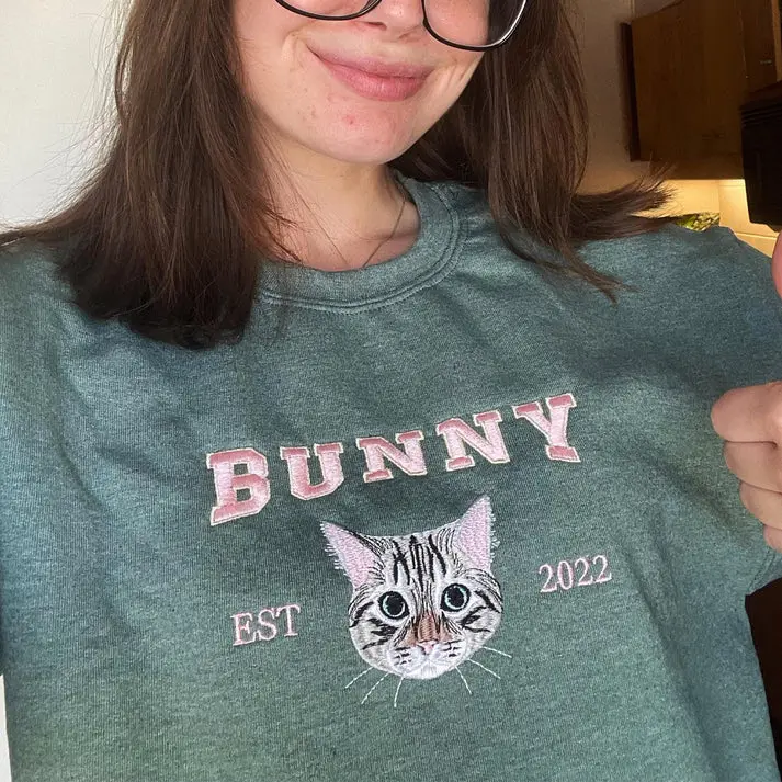 🔥Hot Sale🔥漫画風ペットの肖像画が入ったカスタム刺繍