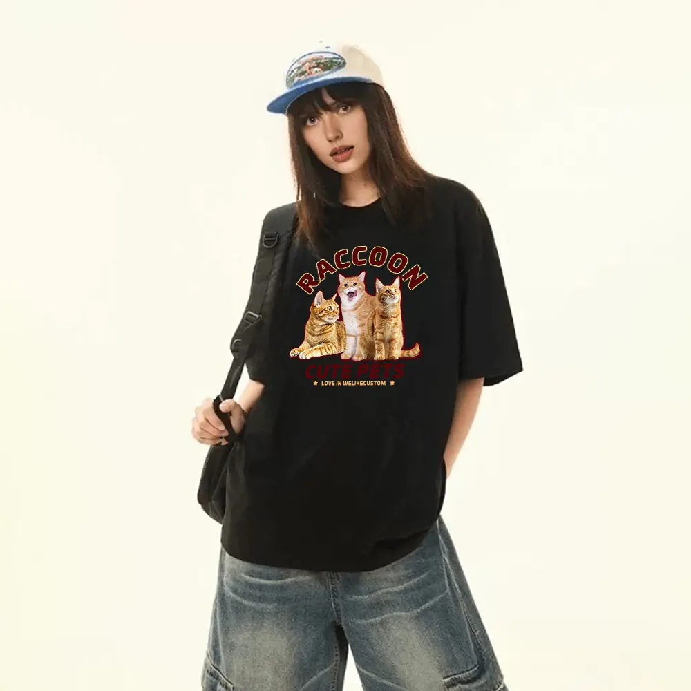 レトロポスター風デザイン ペット写真入り トレンドTシャツ・スウェット・パーカー