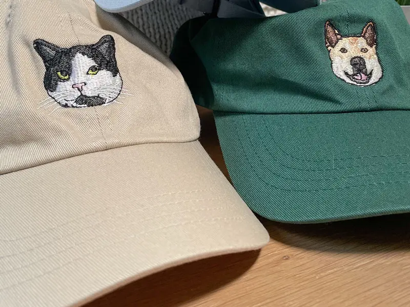 ペットの写真を使用したカスタム刺繍ペット帽子パーソナライズされた犬用帽子猫用帽子