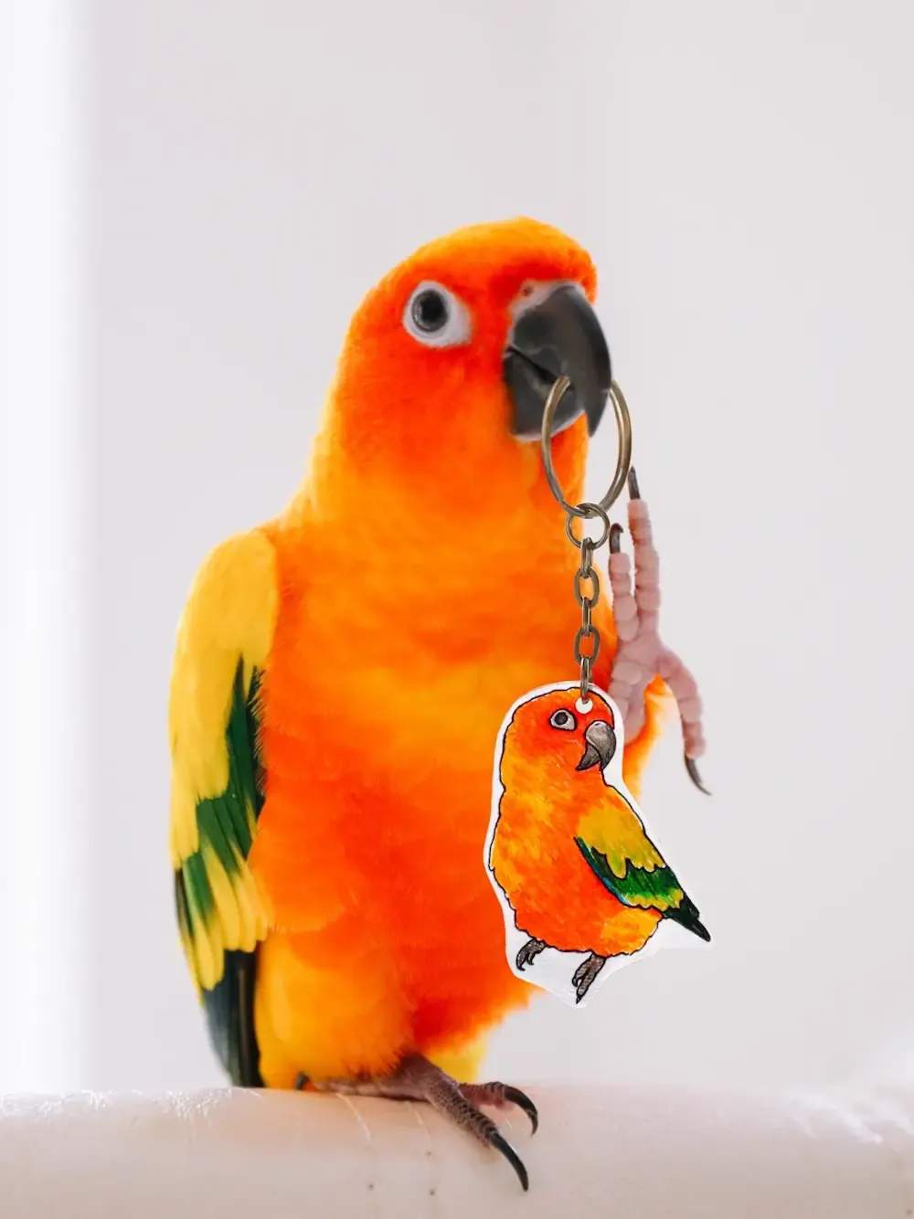 カスタムペットキーリング 犬の絵 ペットの肖像画 キーチェーン