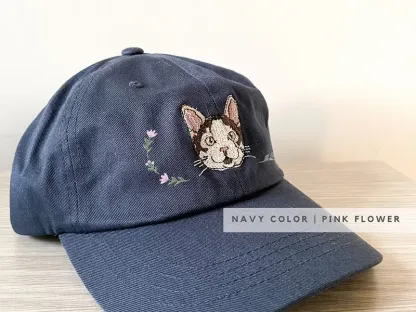 ペットの写真を使用したカスタム刺繍ペット帽子パーソナライズされた犬用帽子猫用帽子