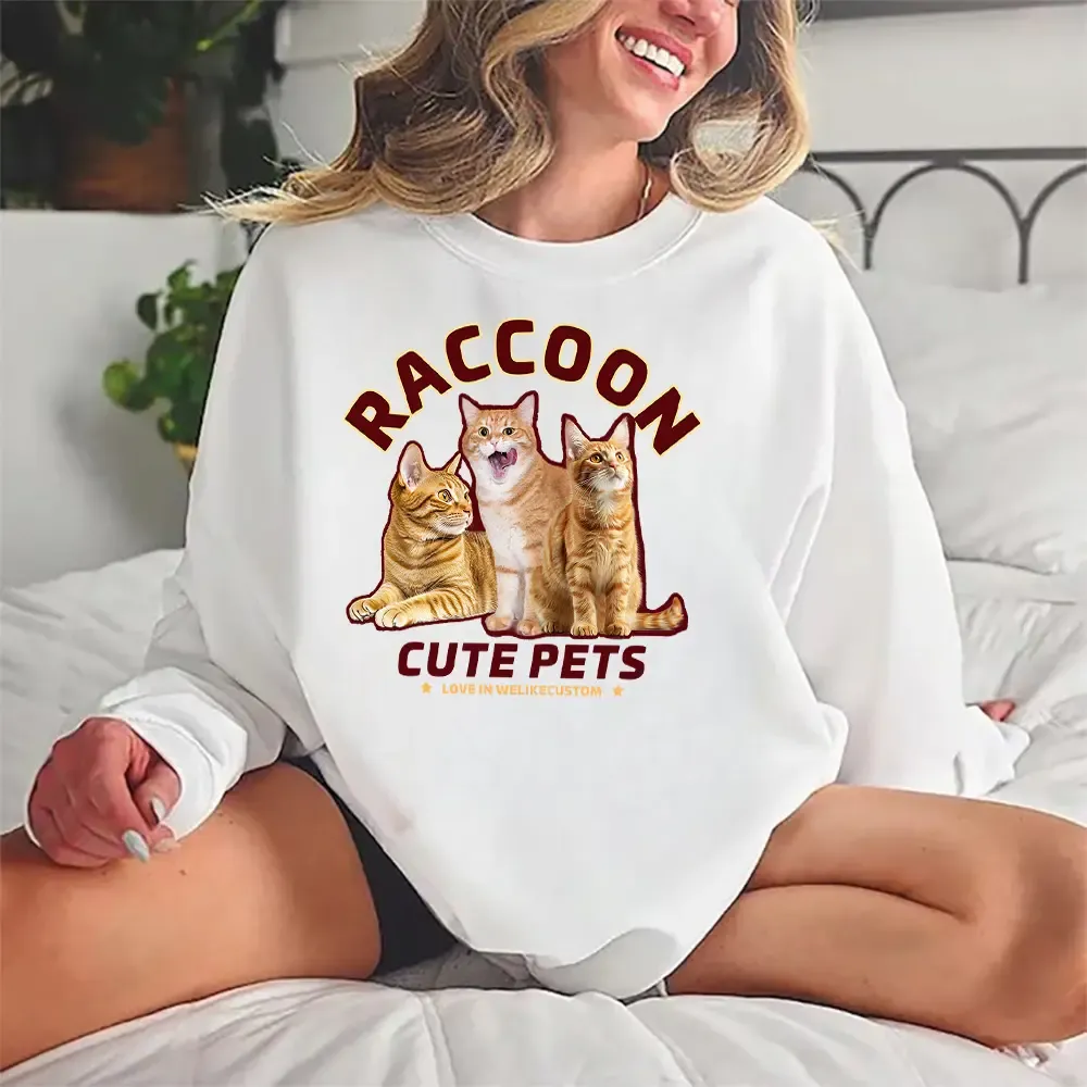 レトロポスター風デザイン ペット写真入り トレンドTシャツ・スウェット・パーカー