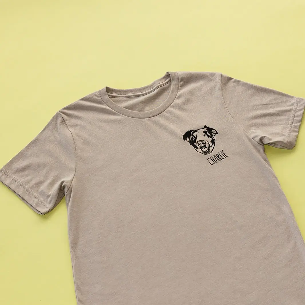 ペットの写真をプリントしたカスタムTシャツ、スウェットシャツ、パーカー