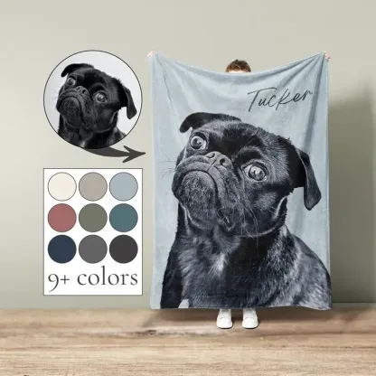 カスタムペットブランケット、ペット写真ブランケット、パーソナライズされたペット写真ブランケット