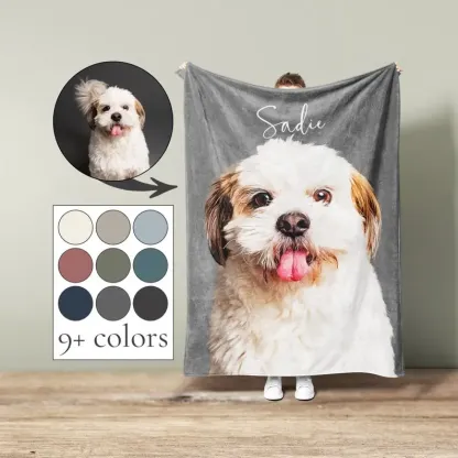 カスタムペットブランケット、ペット写真ブランケット、パーソナライズされたペット写真ブランケット