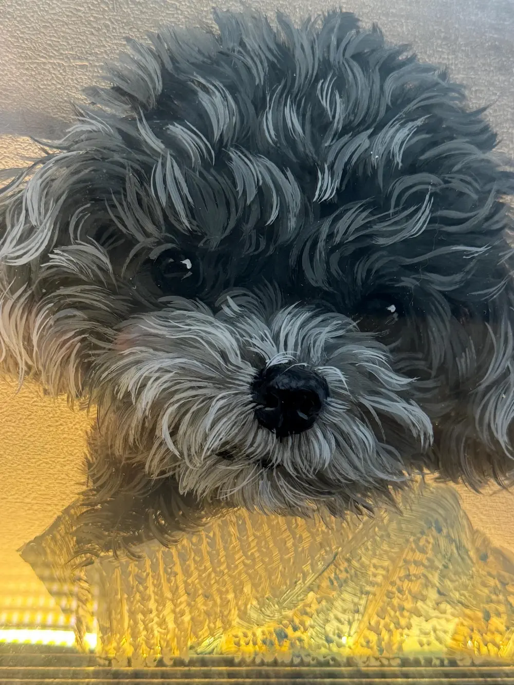 手書きペット肖像画3Dレイヤードアクリルオーナメント｜犬・猫のカスタム記念品