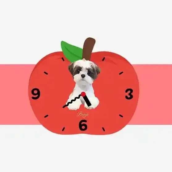 カスタマイズされたペットの写真をパーソナライズした壁掛け時計