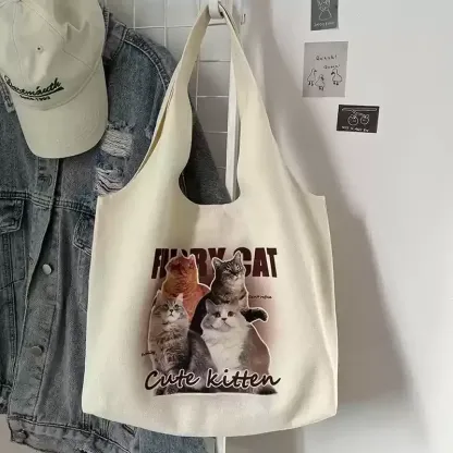 春のピクニック用 愛犬・愛猫写真カスタムトートバッグ