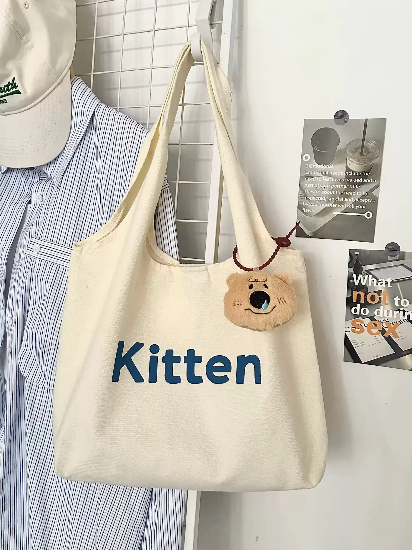 春のピクニック用 愛犬・愛猫写真カスタムトートバッグ