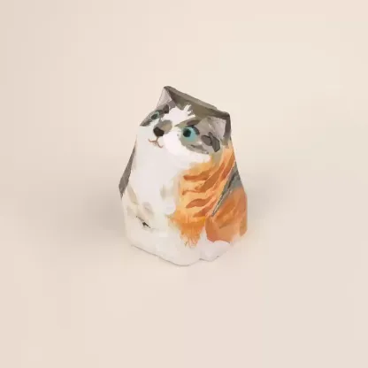 カスタム猫木彫りのストラップ-色だけカスタム