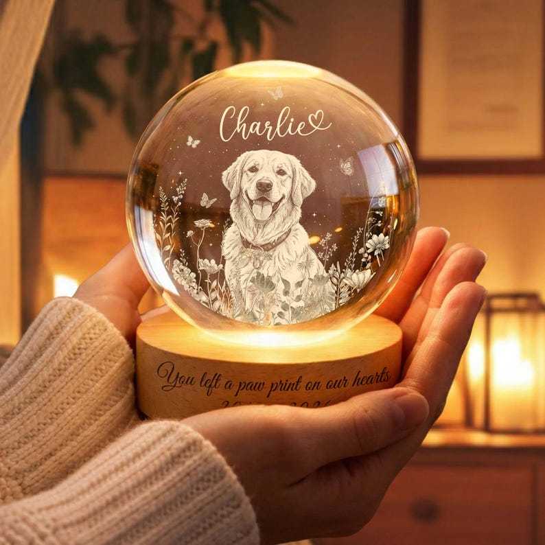 🐾 カスタムペットメモリアルランプ – 犬好きへの贈り物 💎