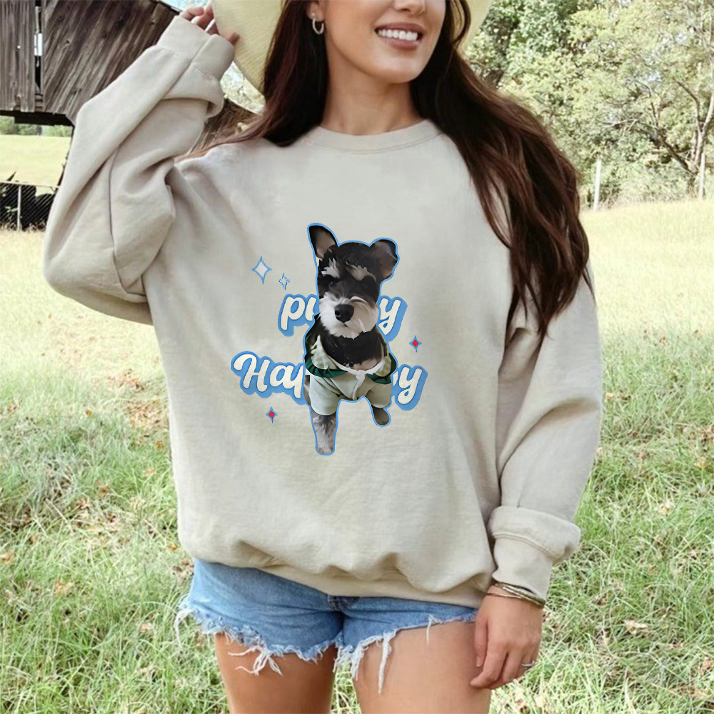 オリジナルペット写真入り 春夏トレンドTシャツ・スウェット・パーカー-welikecustom-MJ