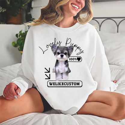 満足度100% ペット写真プリントTシャツ・スウェット・パーカー-welikecustom-MJ