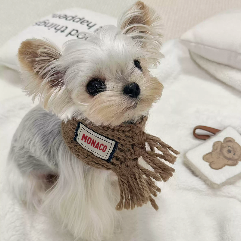 名前入りのカスタマイズされたペット用タッセルスカーフ-welikecustom-MJ