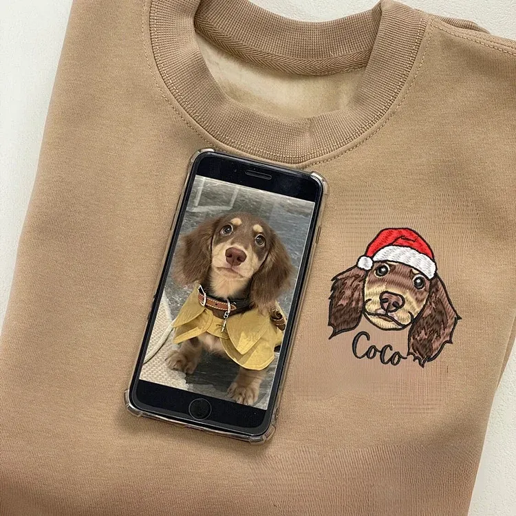 カスタムペット刺繡クリスマスレイシリーズTシャツ、トレーナー、パーカ-welikecustom-MJ