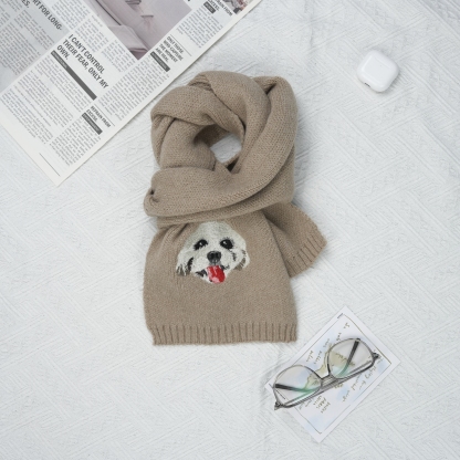 カスタム刺繍ペットポートレート織りスカーフ-welikecustom-MJ