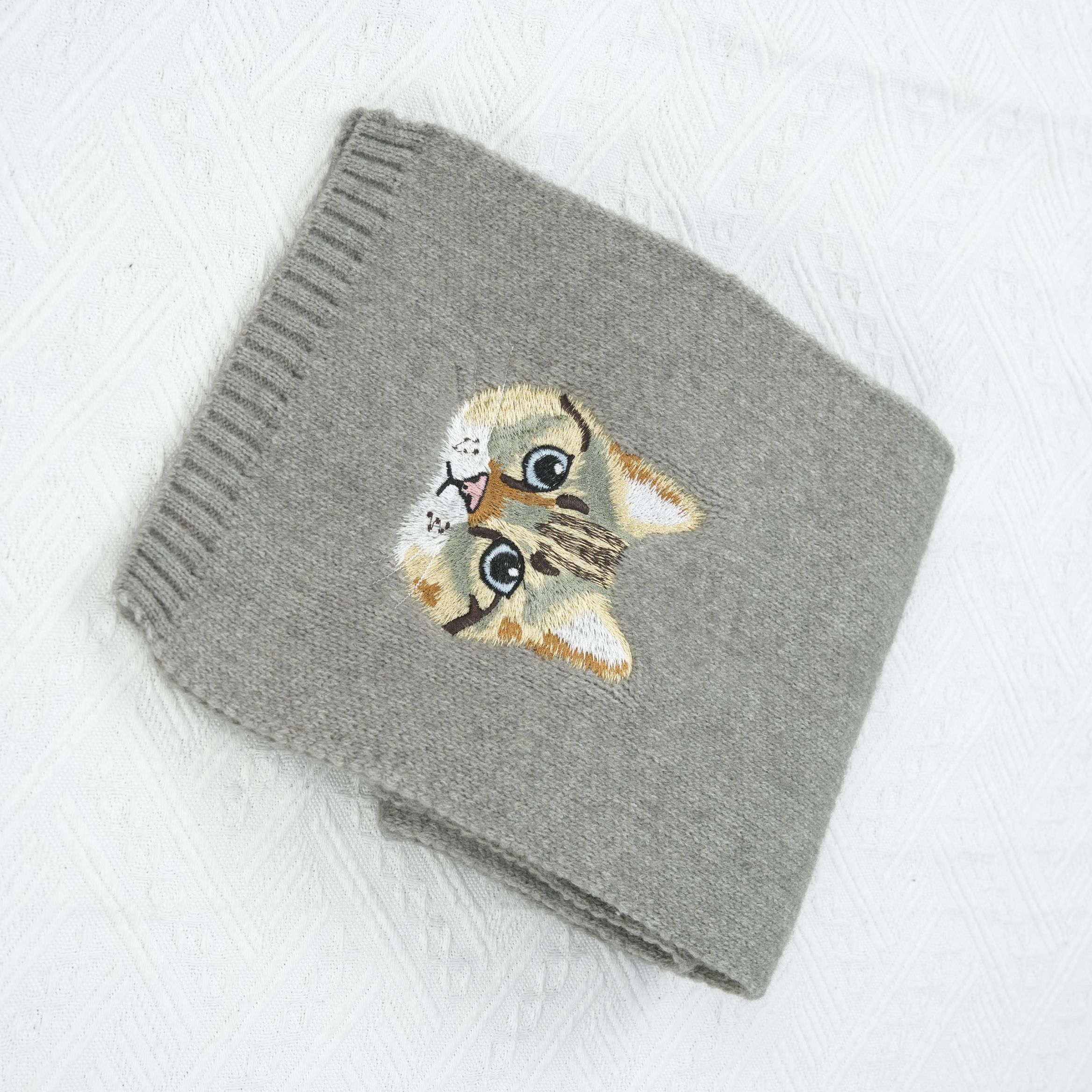 カスタム刺繍ペットポートレート織りスカーフ-welikecustom-MJ