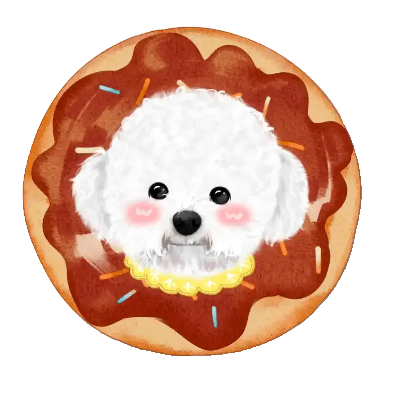 オーダーメイドのペット手描き風ドーナツクッション-welikecustom-MJ