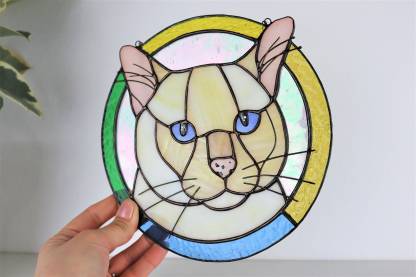 カスタム猫肖像アートサンキャッチャー、ペットオーナメントメモリアルアクリル-welikecustom-MJ