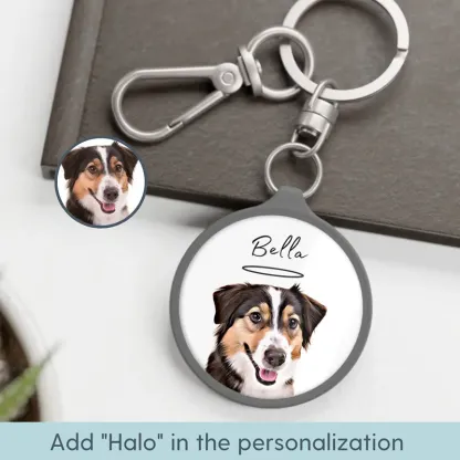 カスタムペットキーホルダー ペットの写真+名前入りの犬用キーホルダー