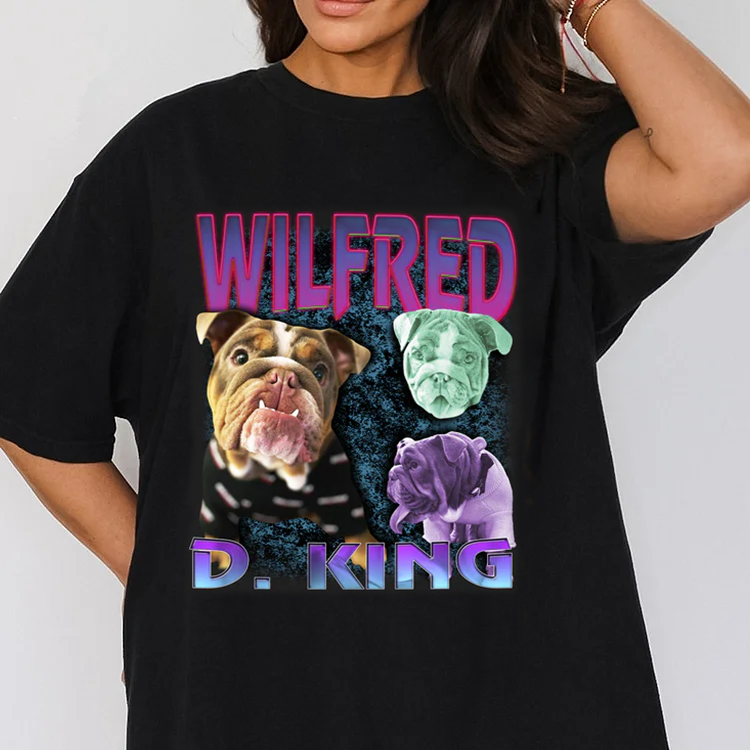 ペットのカスタムブートレグシャツ、レトロカスタムブートレグラップTシャツスウェットシャツパーカー-welikecustom-MJ